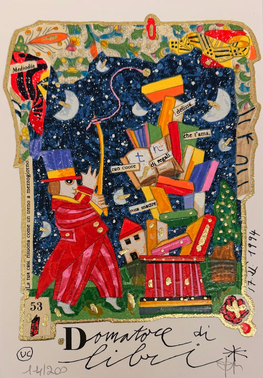 DOMATORE DI LIBRI (FONDO BIANCO)