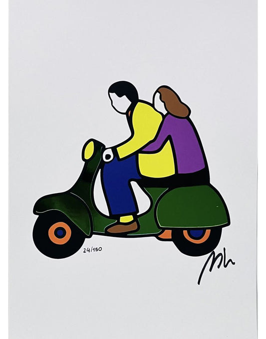 Coppia in Vespa